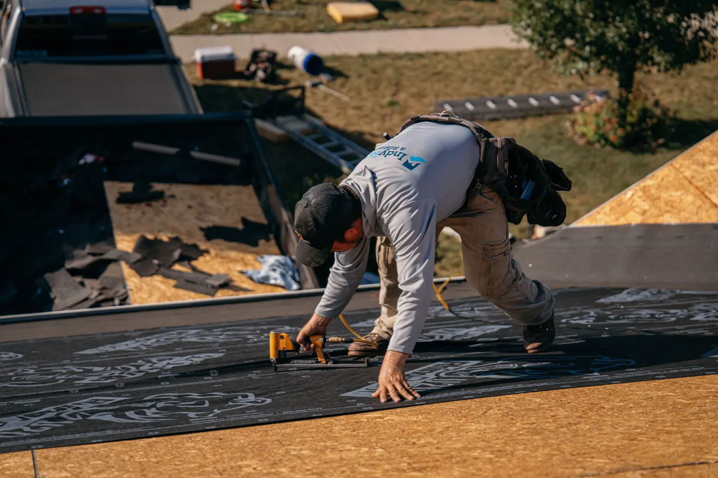 Flashing and seam work in Dugger